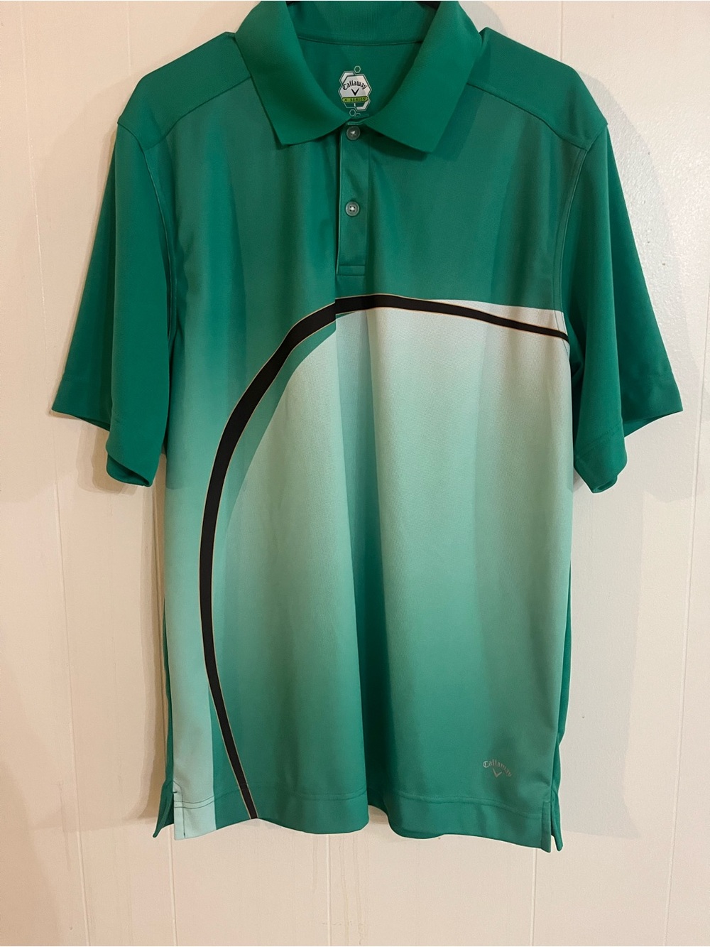Callaway Men’s Teal Gradient Polo with Black Accent